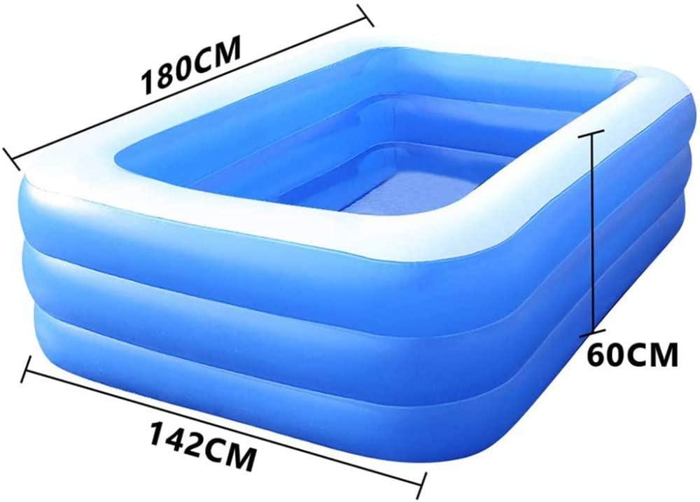 Zakjj Pools for Kids and Adults Pool Full-Sized Kiddie for Summer Water Party, Baby Pool, Family Swimming Outdoor, Garden, Backyard, Ages 5+,M(71''x56''x24'')