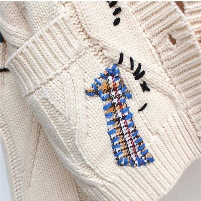 winter embroidery cardigan