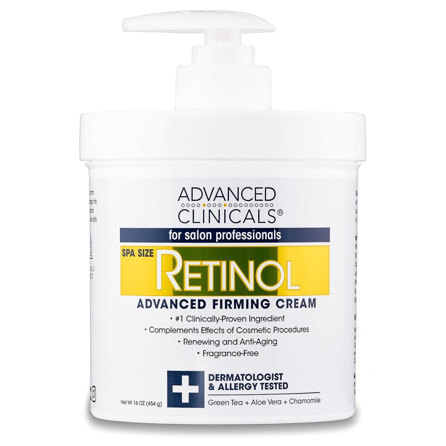 Advanced Clinicals Retinol Body Lotion Moisturizer Face Lotion & Body Cream | Crepey Skin Care Treatment | Fragrance Free Retinol Cream Targets Look Of Crepe Skin, Wrinkles, Sagging Skin, Large 16 Oz