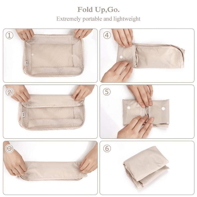 9 Set PacCubes, Lightweight Travel LuggaOrganizer With Shoe Bag, Toiletry Bag & Laundry Bag