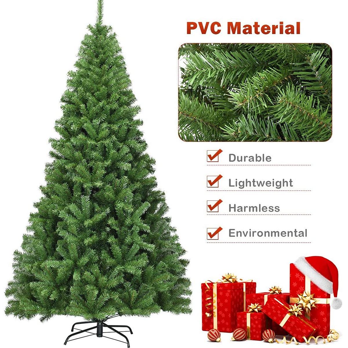7.5 FT Artificial Christmas Tree, 1300 Tips Full Tree with Christmas Tree Stand