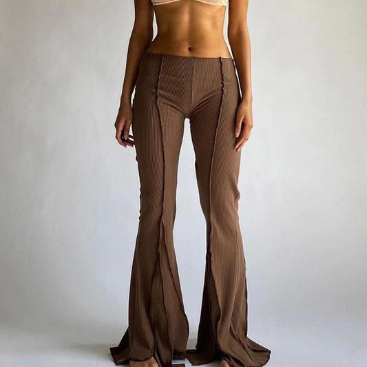 vintage hippe low waist flare trousers