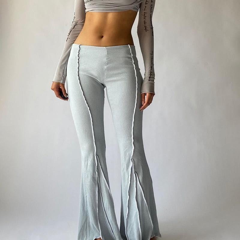 vintage hippe low waist flare trousers