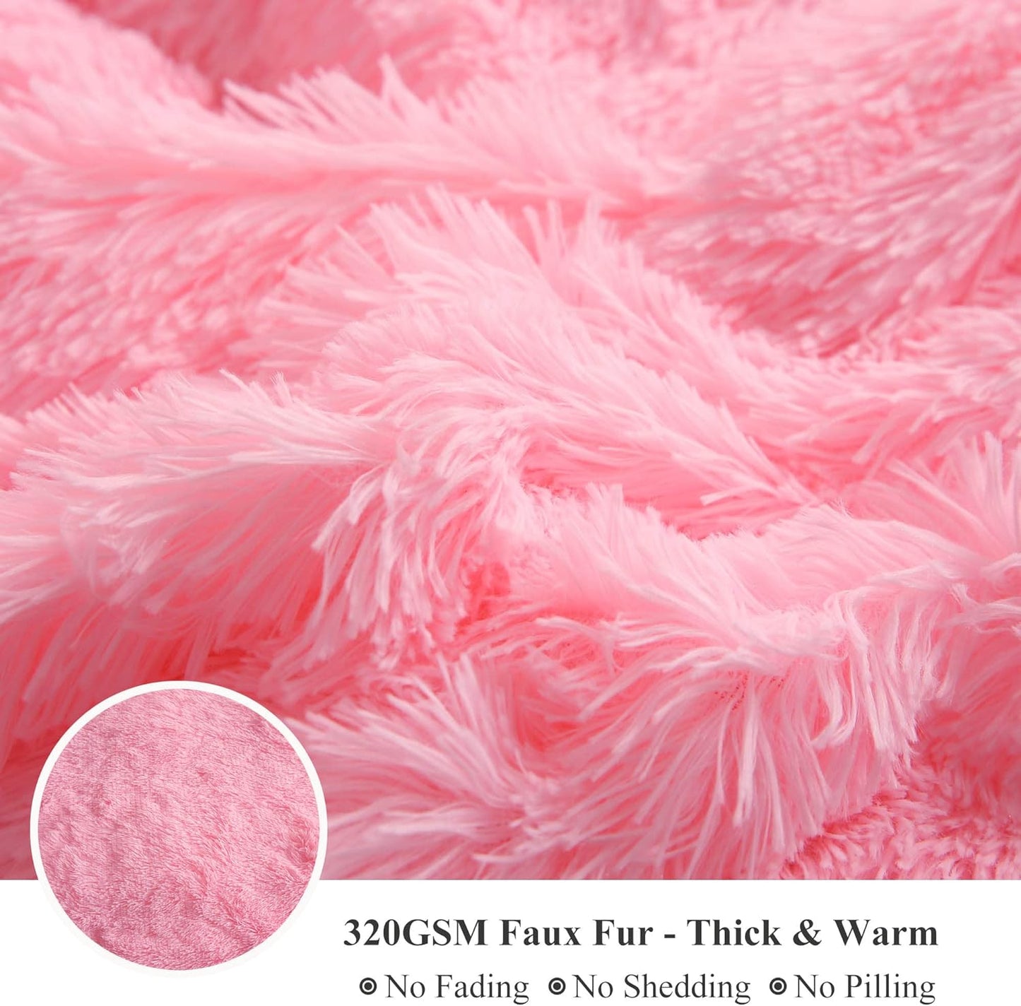 XeGe Plush Shaggy Duvet Cover, Luxury Ultra Soft Crystal Velvet Fuzzy Bedding 1PC(1 Faux Fur Duvet Cover), Fluffy Furry Comforter Cover with Zipper Closure(Queen, Light Pink)