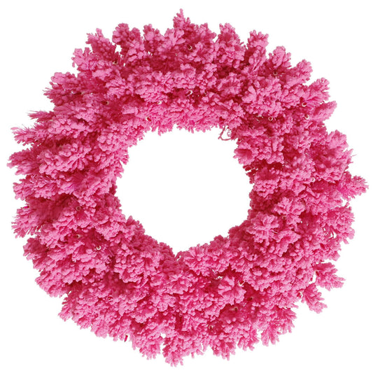 Vickerman 30" Flocked Pink Fir Wreath 180T - K168830