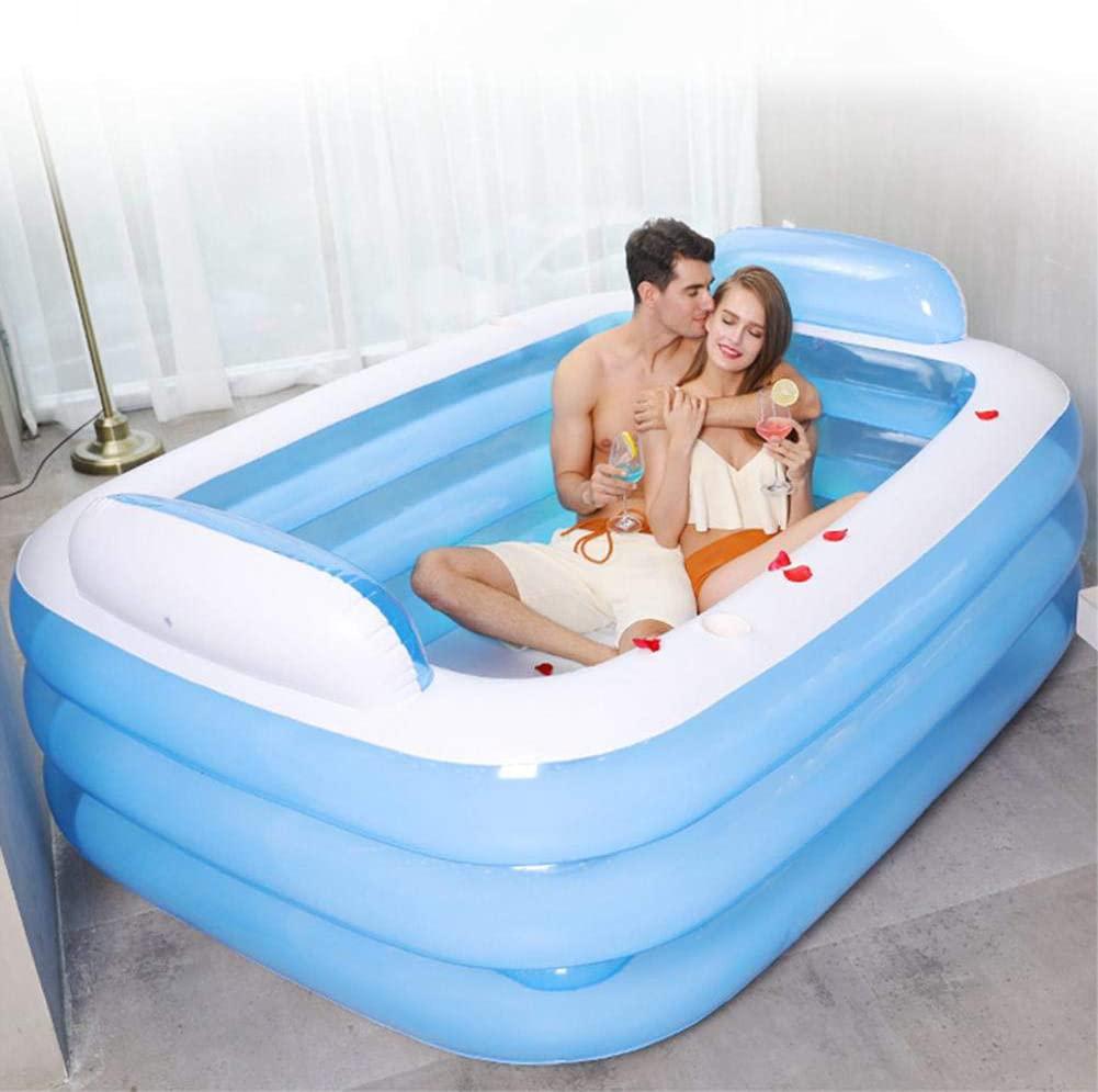 ZABB Family Inflatable Swimming Pool - Thickened Inflatable Pool, 3-Ring Inflatable Pool, Portable Pool for Baby, Kiddie, Kids, Adult, Outdoor, Garden, Backyard, Summer Water Party