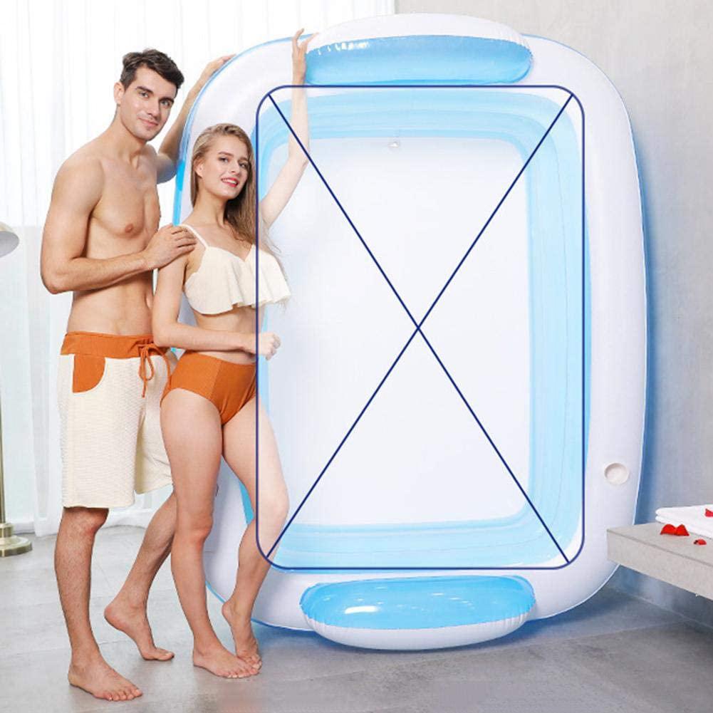 ZABB Family Inflatable Swimming Pool - Thickened Inflatable Pool, 3-Ring Inflatable Pool, Portable Pool for Baby, Kiddie, Kids, Adult, Outdoor, Garden, Backyard, Summer Water Party