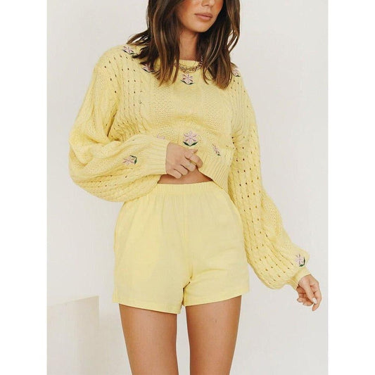 woman's sweater embroidery top