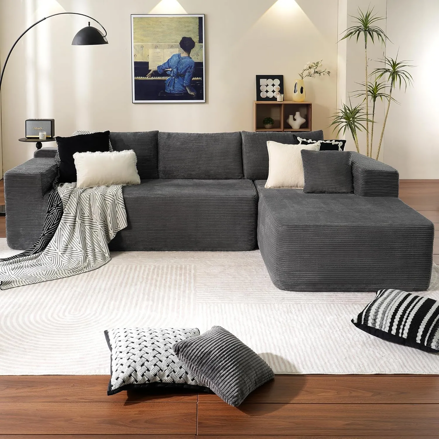 💥Last Day $39.99! 🔥Minimalist Sofa –2 Piece Cloud-Like Sectional Sofa✨