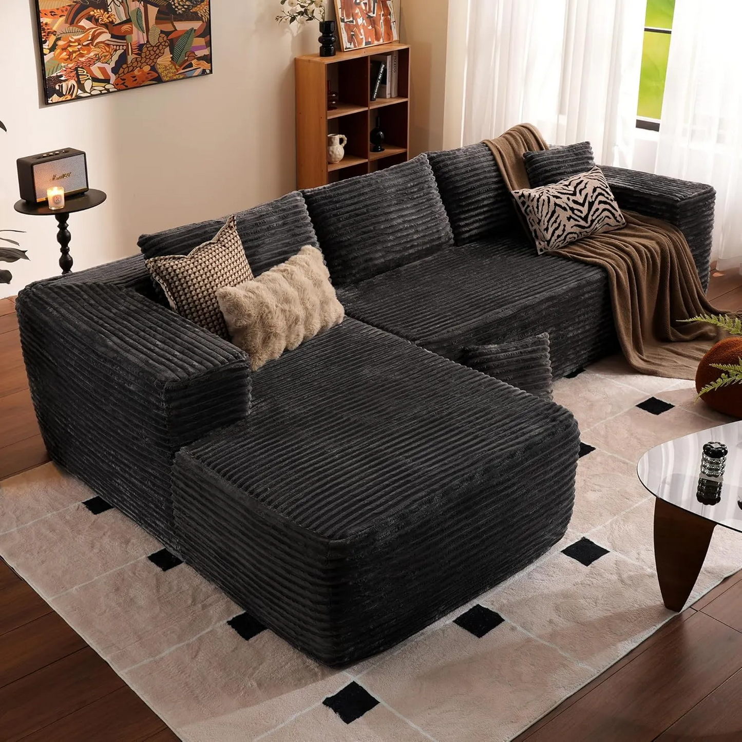 💥Last Day $39.99! 🔥Minimalist Sofa –2 Piece Cloud-Like Sectional Sofa✨