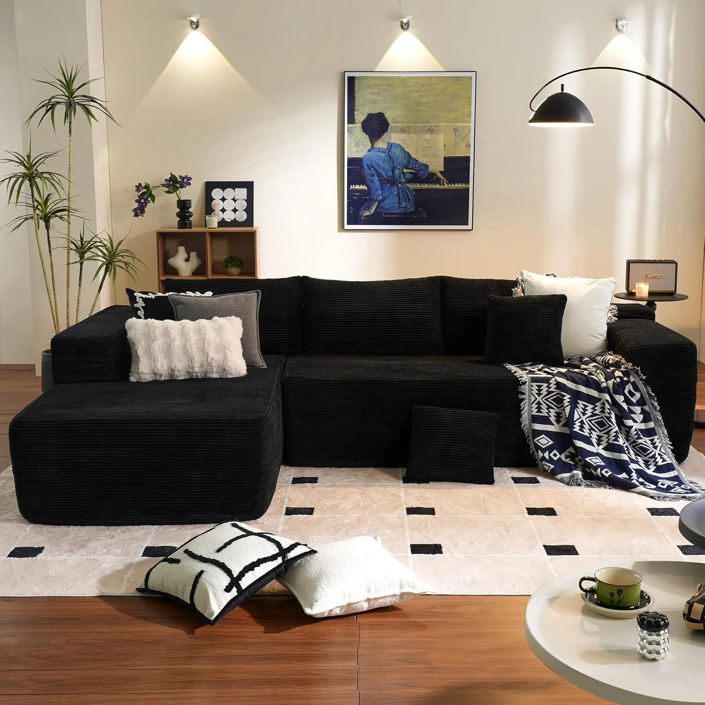 💥Last Day $39.99! 🔥Minimalist Sofa –2 Piece Cloud-Like Sectional Sofa✨