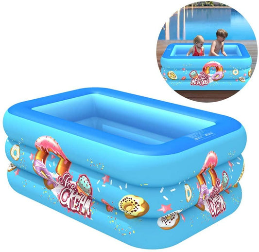 ZYLEDW Inflatable Pool Baby Swimming Pool, Outdoor Paddling Pool with Inflatable Base, Easy to Assemble, for Kids and Adults Entertainment for Garden, Backyard, Outdoor