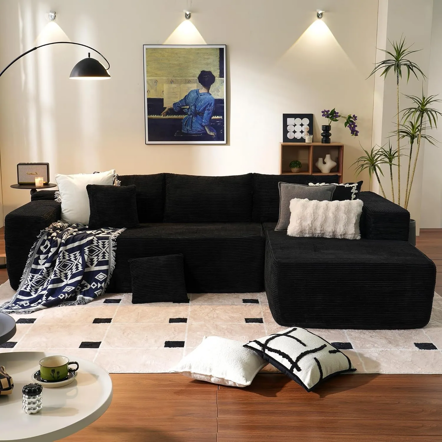 💥Last Day $39.99! 🔥Minimalist Sofa –2 Piece Cloud-Like Sectional Sofa✨