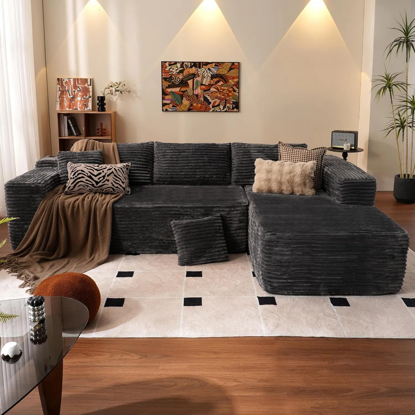 💥Last Day $39.99! 🔥Minimalist Sofa –2 Piece Cloud-Like Sectional Sofa✨