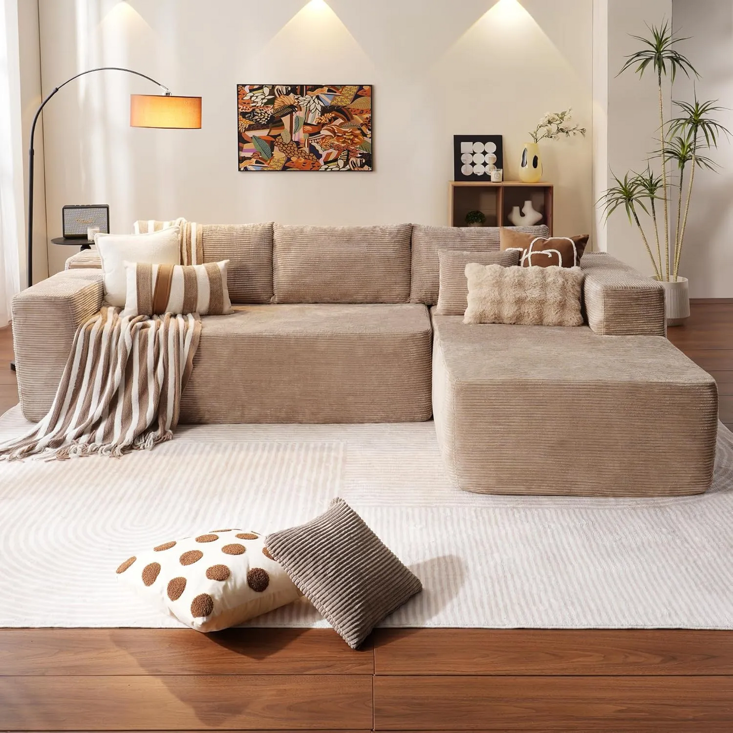 💥Last Day $39.99! 🔥Minimalist Sofa –2 Piece Cloud-Like Sectional Sofa✨