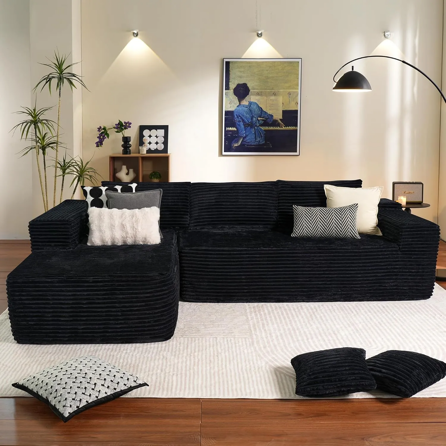 💥Last Day $39.99! 🔥Minimalist Sofa –2 Piece Cloud-Like Sectional Sofa✨