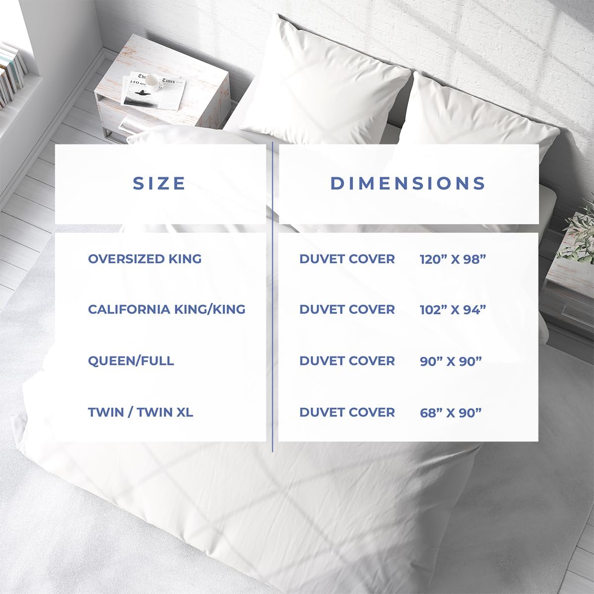 Kotton Culture Oversized King Duvet Cover Egyptian Cotton Premium Breathable All Season Comforter Cover 120 X 98 Inches with Zipper Closure &amp; Corner Ties 600 TC Soft (Oversized King, White)