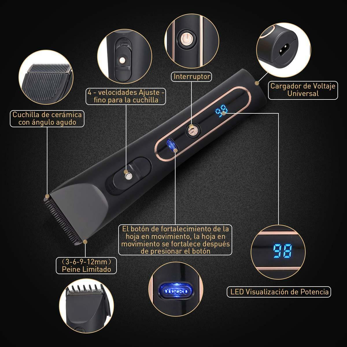 Y. F.M Machine Professional, Trimmer for Mens, 4 Comb Limited Replaceable