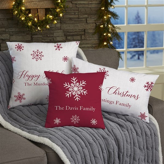 winter wonderland personalized throw pillow