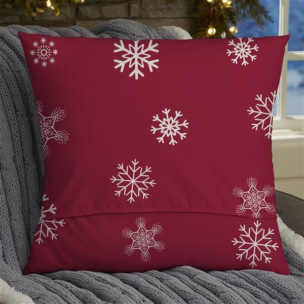 winter wonderland personalized throw pillow