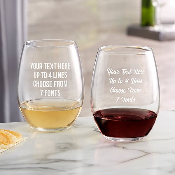 write your own engraved wine glass collection