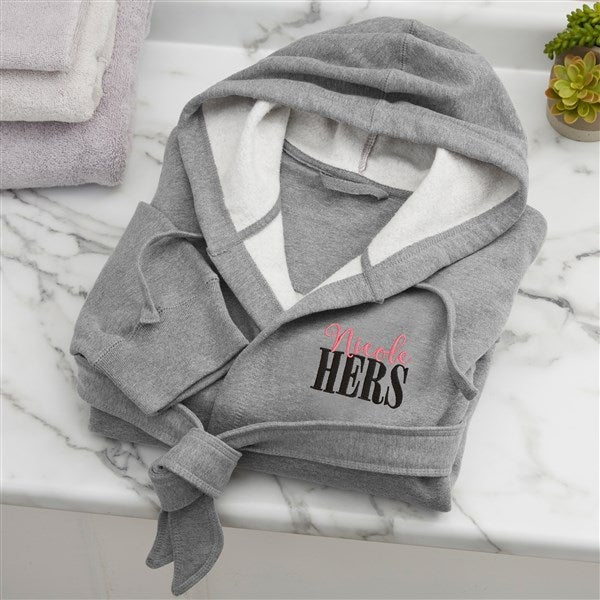 his & hers personalized sweatshirt robes