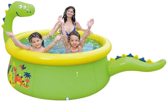 ZXCY Water Spray Swimming Pool Outdoor Dinosaur Paddling Pools Kids Pool Toys Inflatable with Inflator for Outdoor Gardens