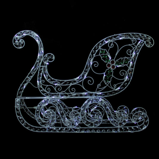40" Clear LED Lighted Christmas Sleigh Outdoor Decor