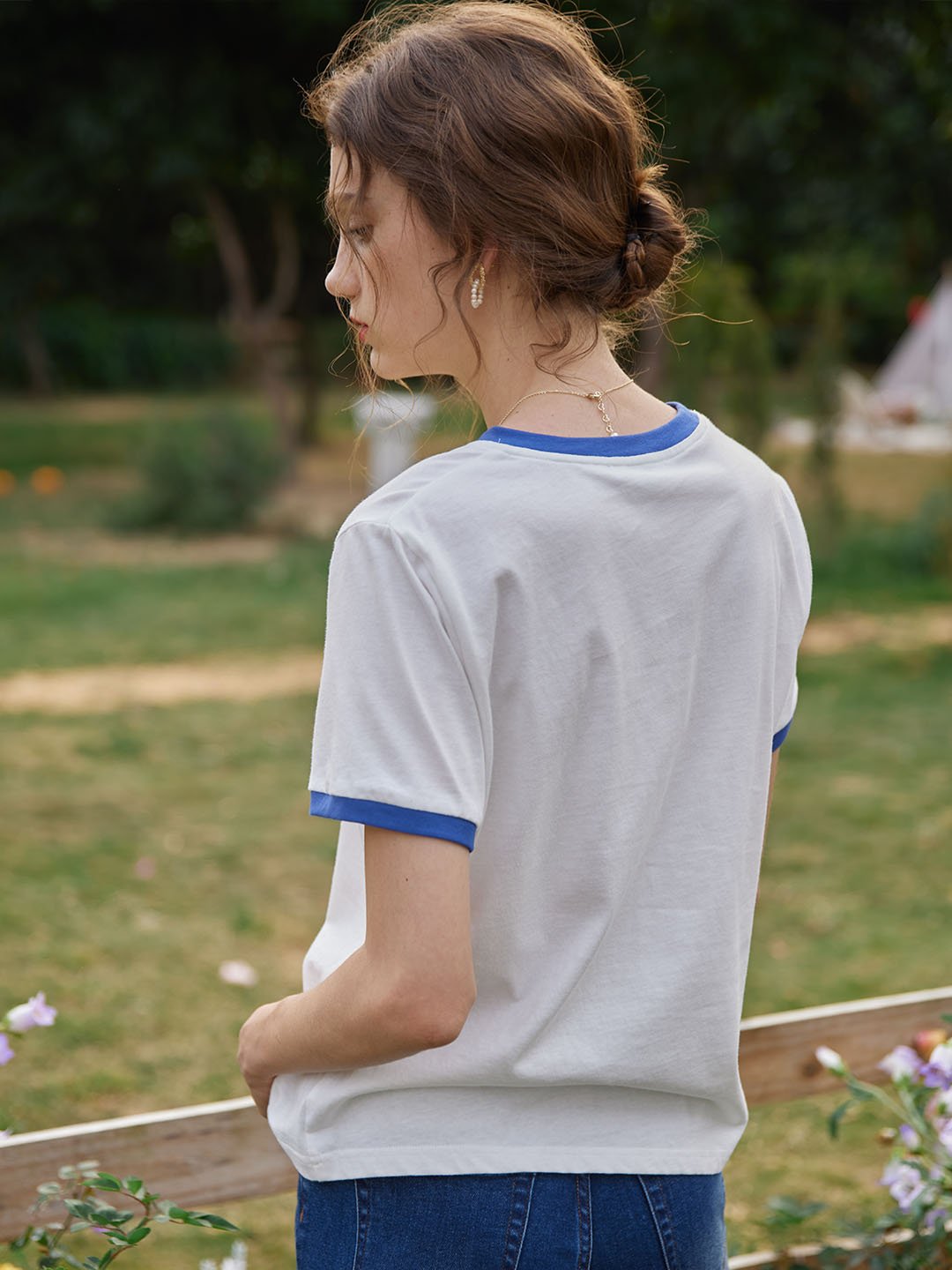 【Final Sale】Maya Logo Printed Vintage T-Shirt