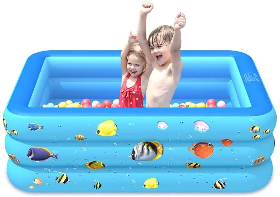 WI Inflatable Swimming Pools Kids Pool Bathing Tub for Outdoor Indoor Swimming Pool