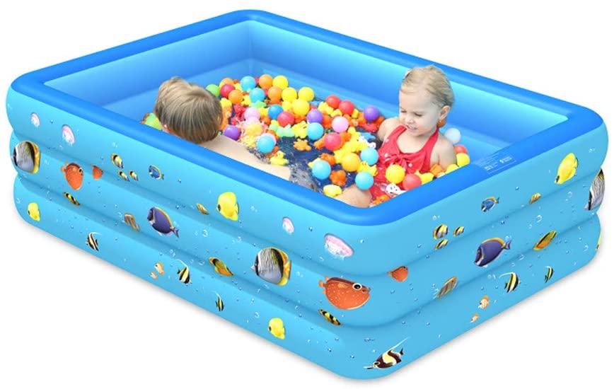 WI Inflatable Swimming Pools Kids Pool Bathing Tub for Outdoor Indoor Swimming Pool