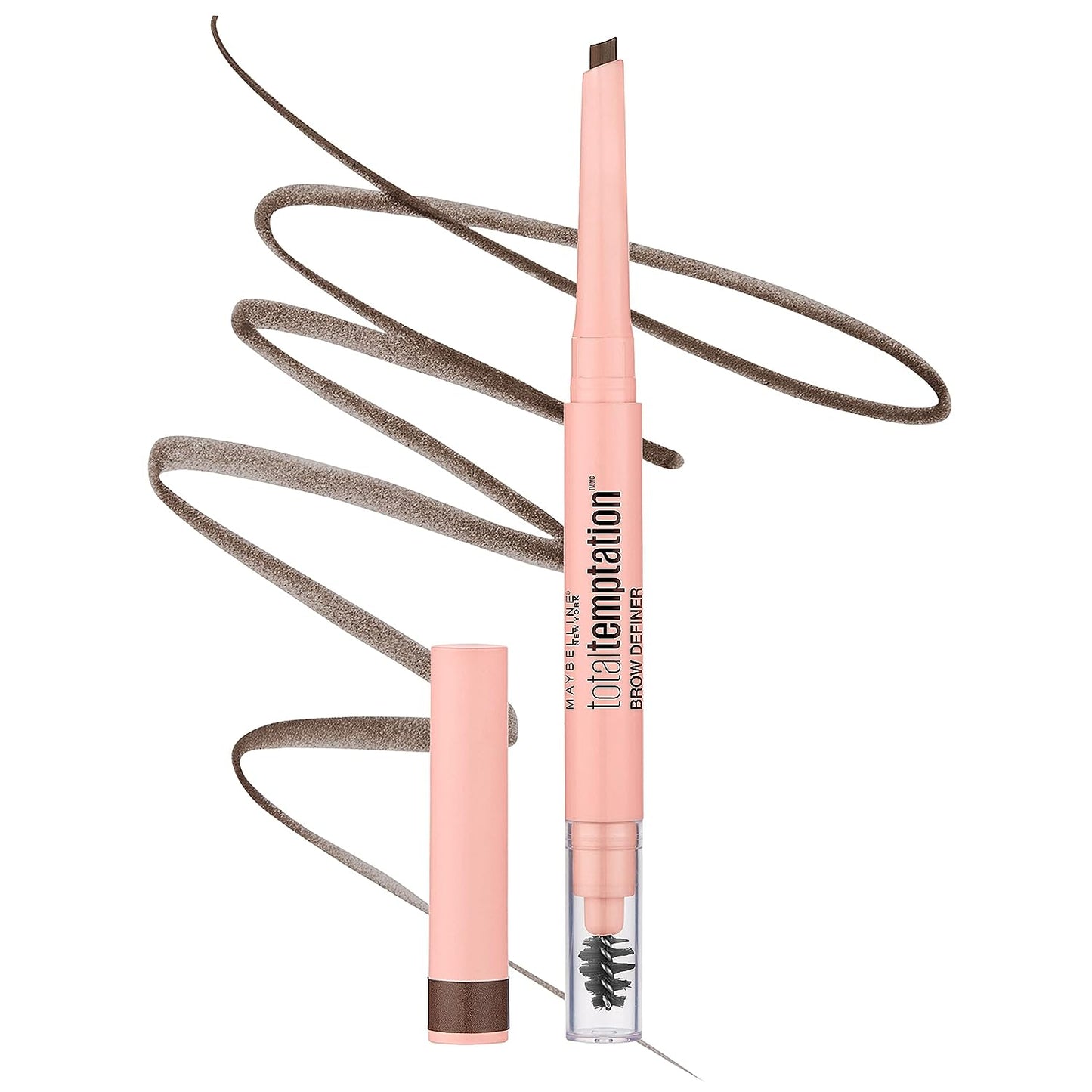 Maybelline New York Total Temptation Eyebrow Definer Pencil, Medium Brown, 1 Count
