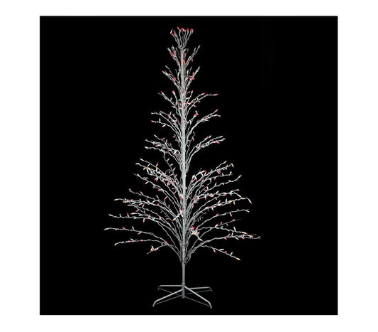 6' White Lighted Christmas Cascade Twig Tree Outdoor Yard Art Decoration - Multi Lights