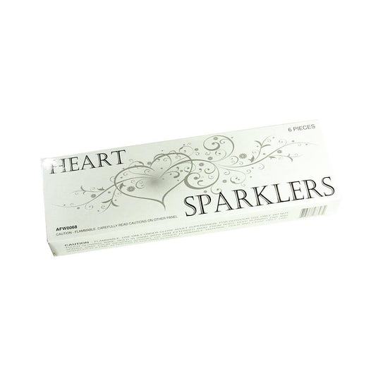 432pc Premium Heart Shape Sparklers 72 Packages of 6 Sparklers - WholeLot