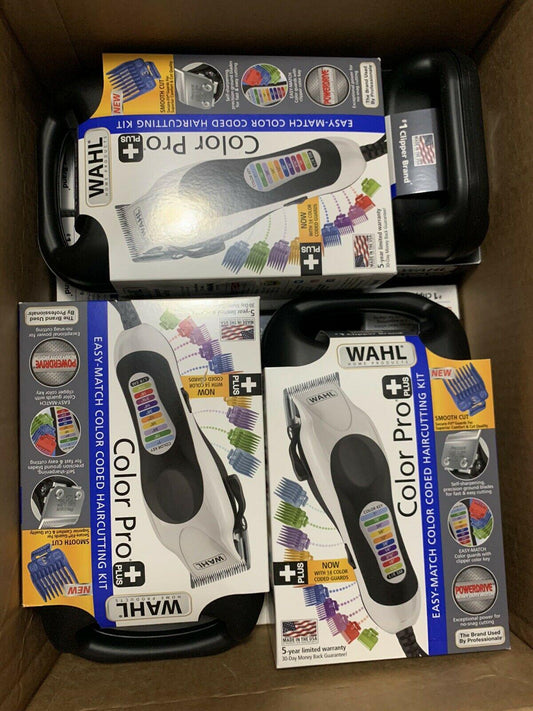 Wahl Color Pro Plus Haircut Clipper Kit - Black/Silver