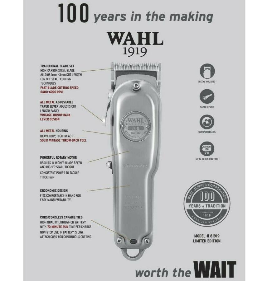 Wahl 100 Year Anniversary Limited Edition 1919 Clipper Set Silver + SHIP