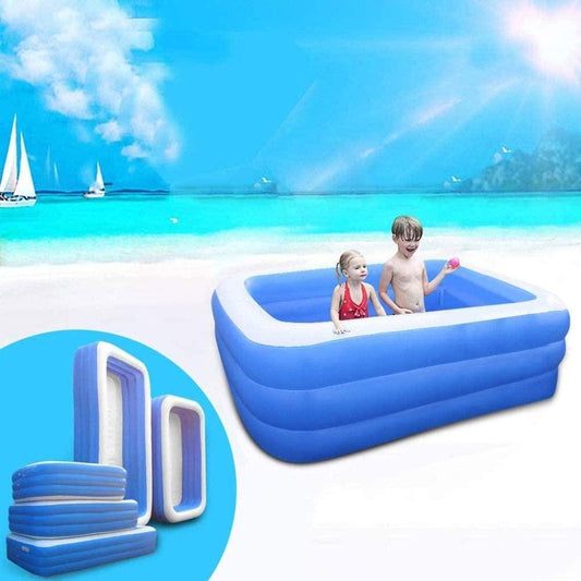 Zakjj Pools for Kids and Adults Pool Full-Sized Kiddie for Summer Water Party, Baby Pool, Family Swimming Outdoor, Garden, Backyard, Ages 5+,M(71''x56''x24'')