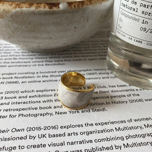 white enamel bread 925 sterling silver adjustable ring
