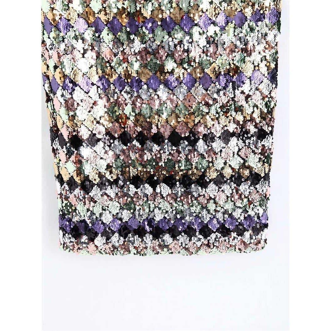 vintage sequin midi skirt