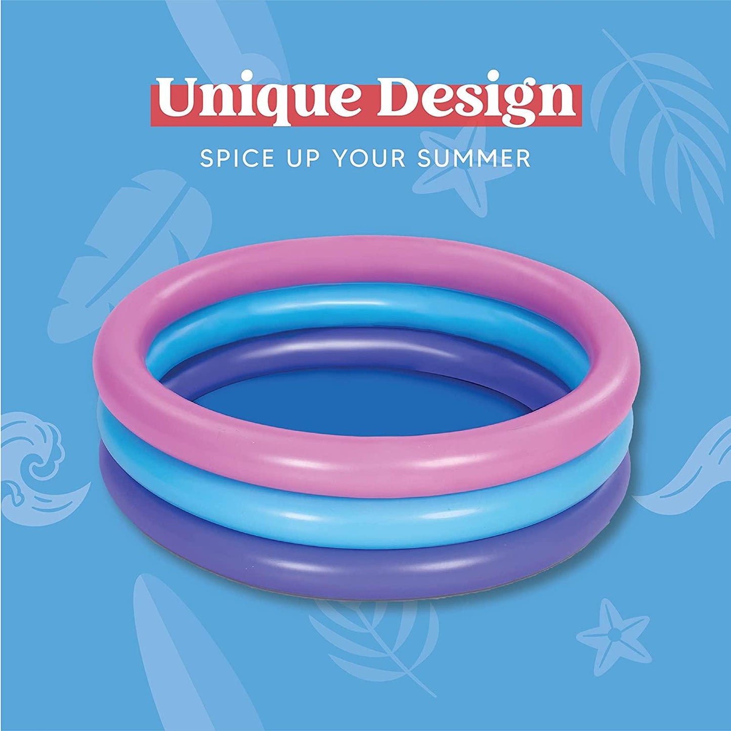 2 packs 34'' multicolor inflatable kiddie pools, baby swimming pool set, summer fun for kids water pool pit ball pool indoor&amp;outdoor (34’’ x 10’’)
