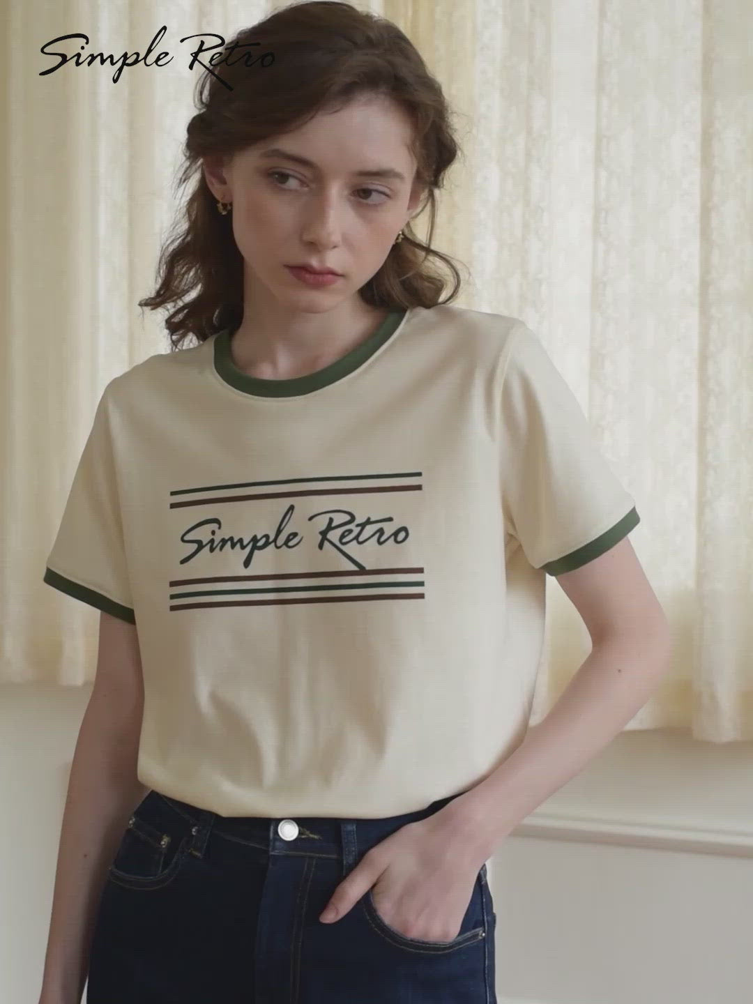 【Final Sale】Maya Logo Printed Vintage T-Shirt